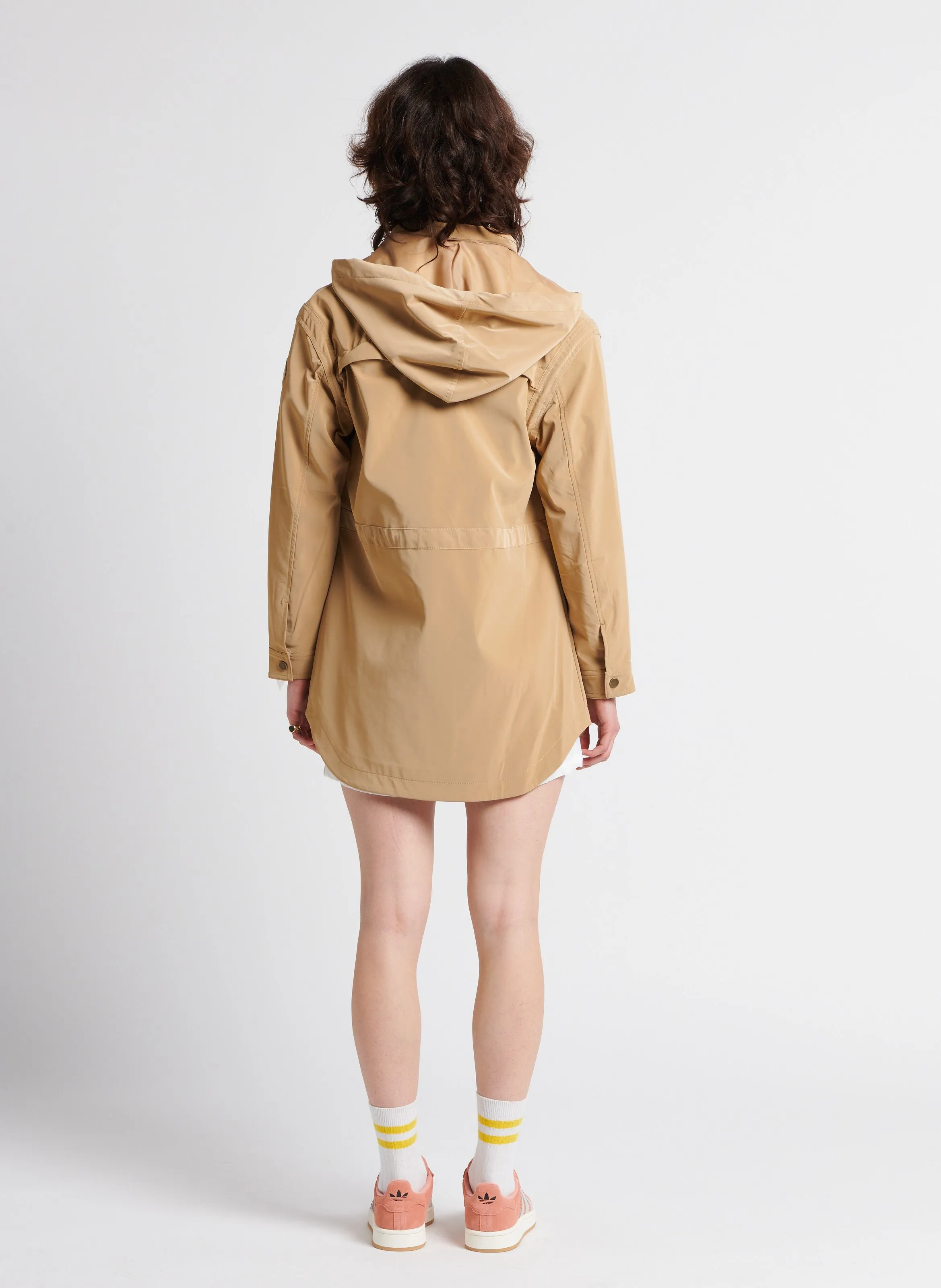 ADIDAS Camiseta corta de algodón de deporte en beige