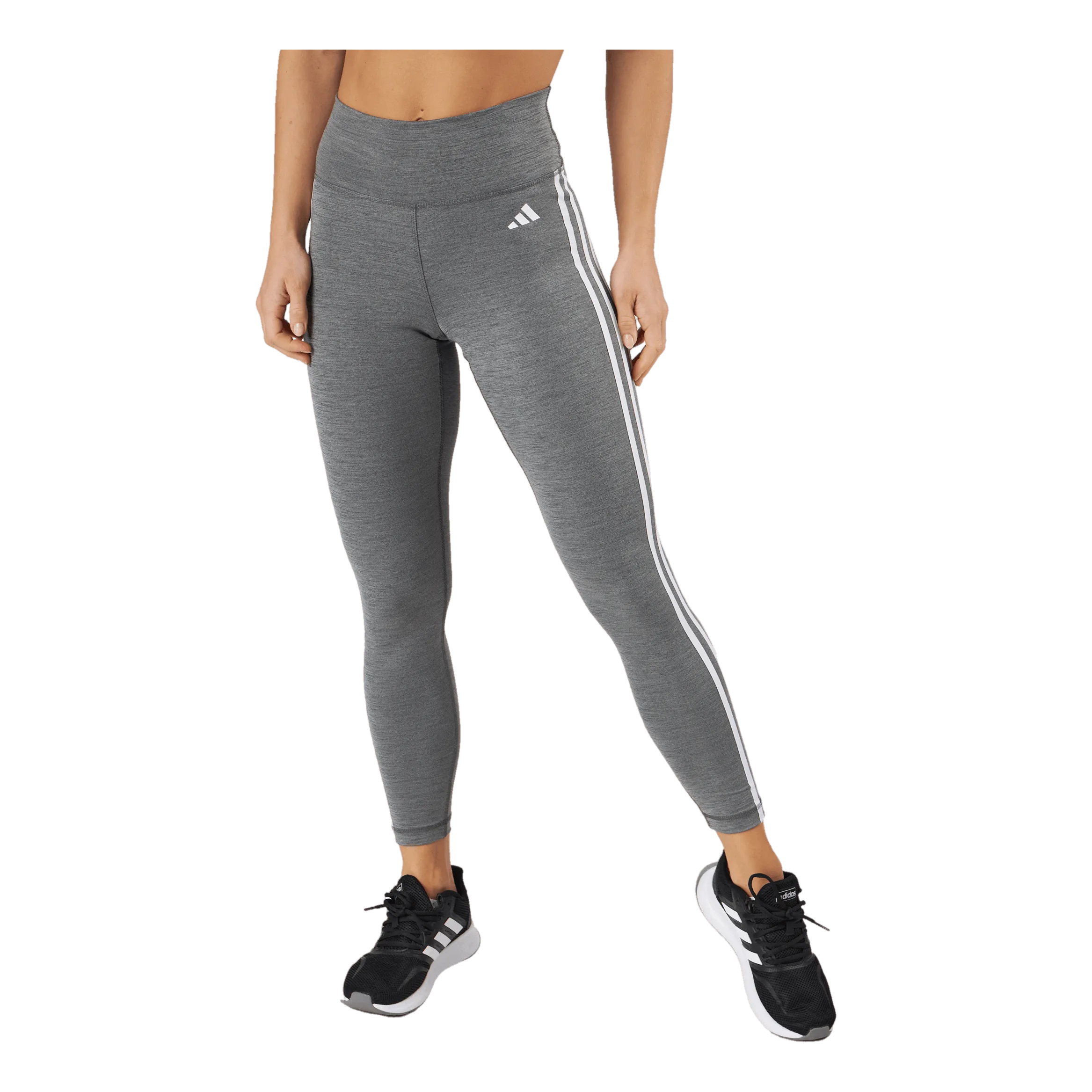 ADIDAS TRAIN ESSENTIALS 3STRIPES HIGHWAISTED 7/8 LEGGINGS DARK GREY HEATHER