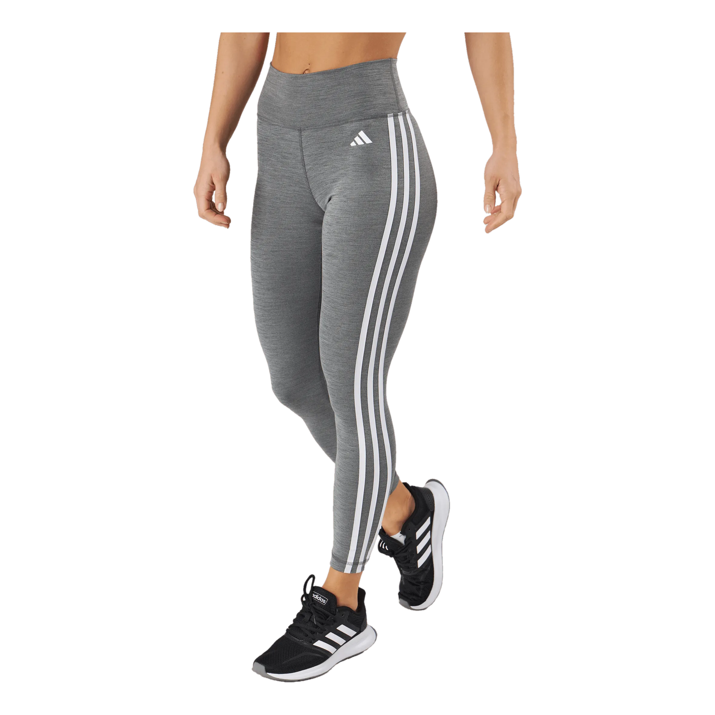 ADIDAS TRAIN ESSENTIALS 3STRIPES HIGHWAISTED 7/8 LEGGINGS DARK GREY HEATHER