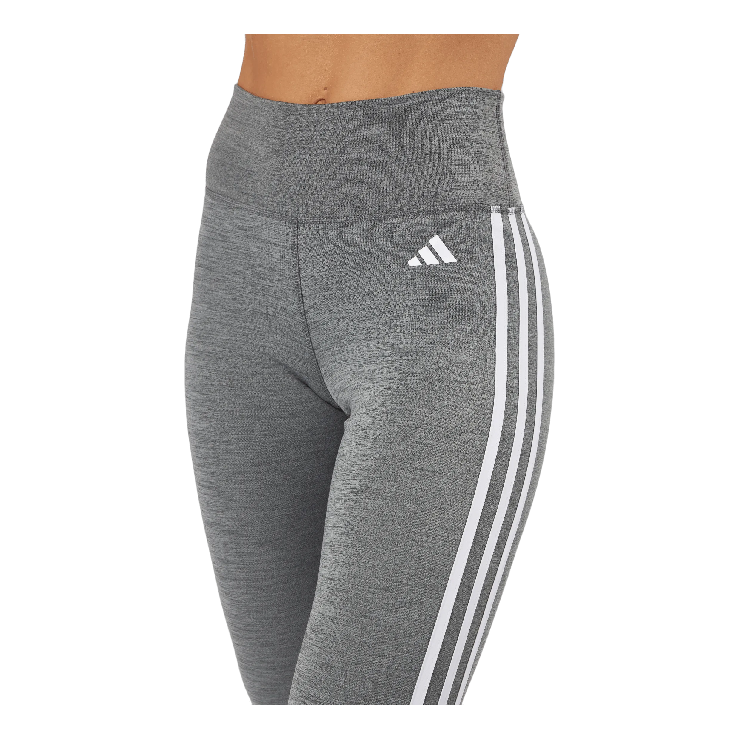 ADIDAS TRAIN ESSENTIALS 3STRIPES HIGHWAISTED 7/8 LEGGINGS DARK GREY HEATHER