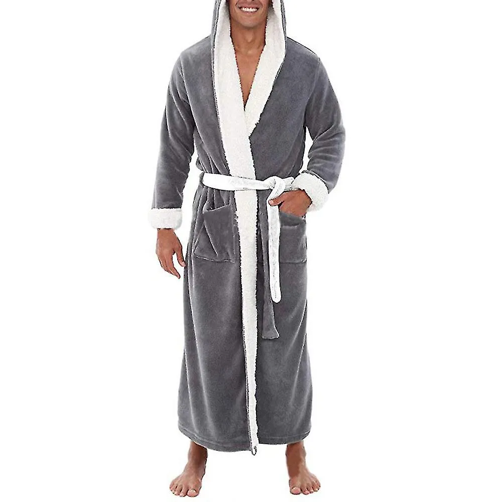 ALBORNOZ CON CAPUCHA LARGA PARA HOMBRES BATA DE CAMISóN SUAVE BATA VESTIDORYJ513