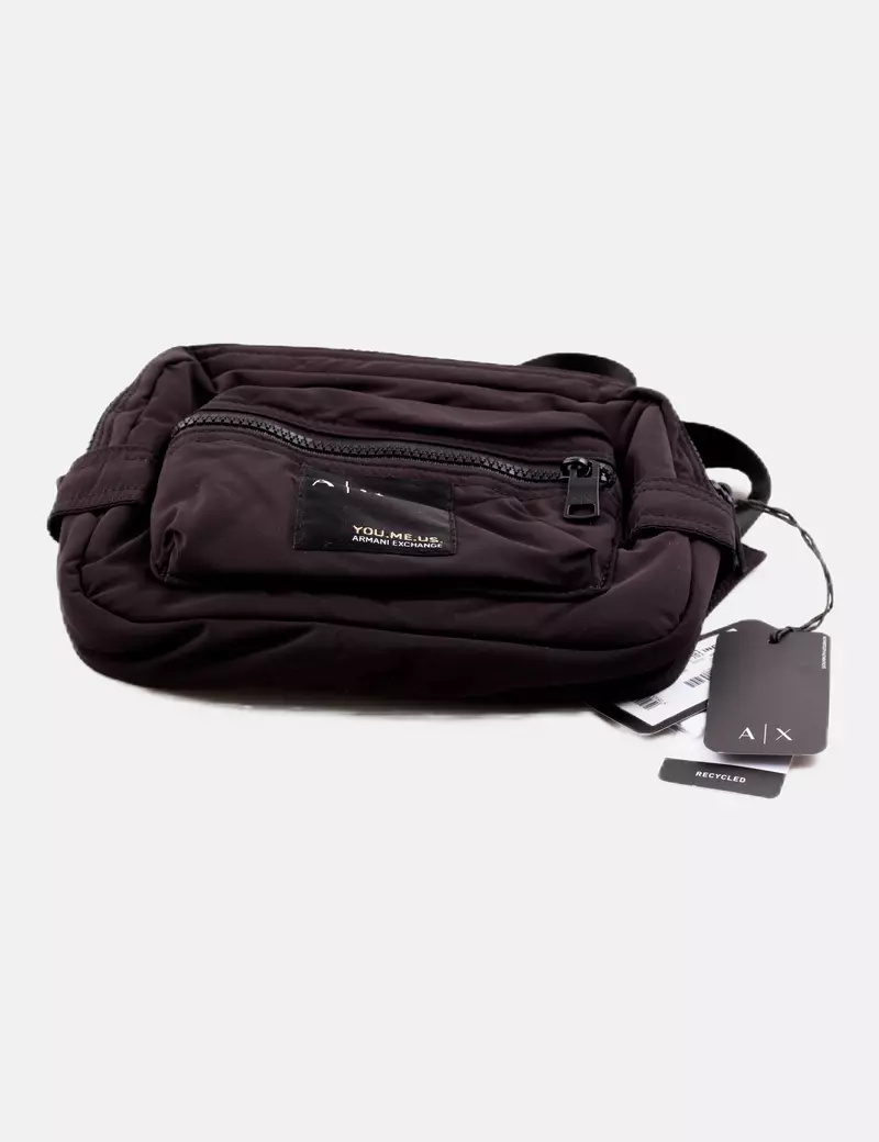 Armani Exchange  Riñonera negra impermeable