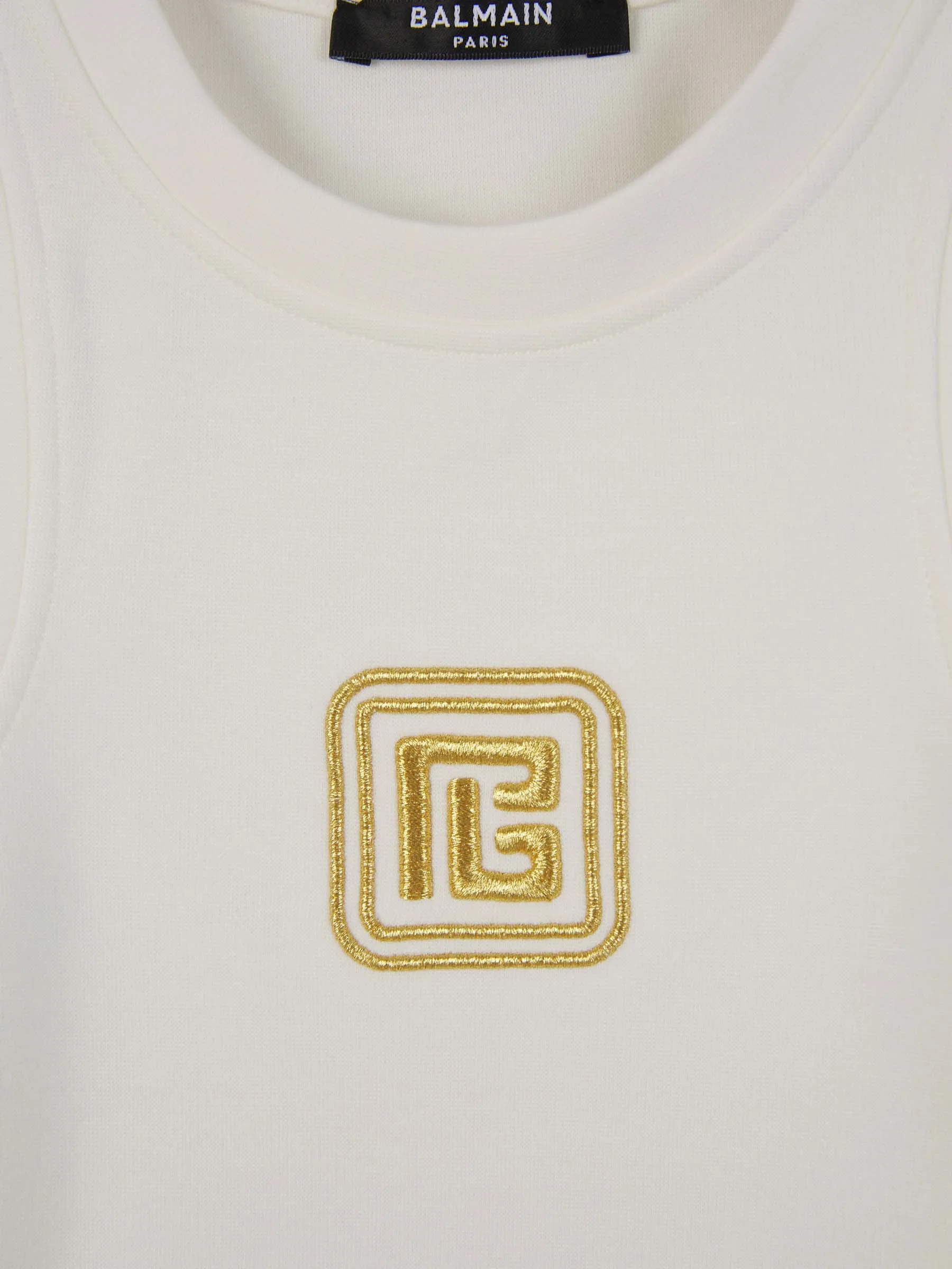 Balmain Top Tirantes Bordado