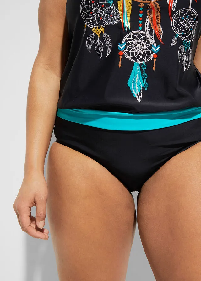 Bañador Negro estampado