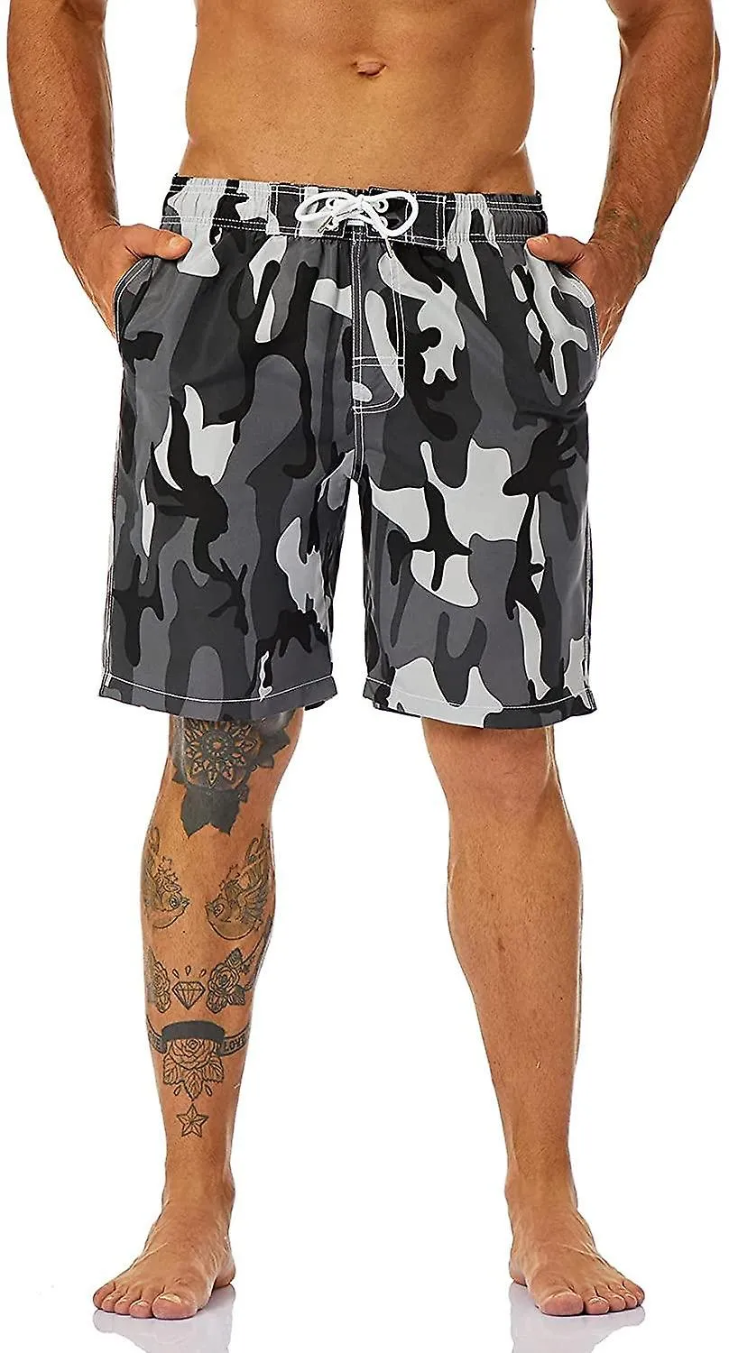  Bañadores para hombres largos, secos rápidos pantalones cortos para hombres, 9 pulgadas Inseam mens trajes de baño, XXL 