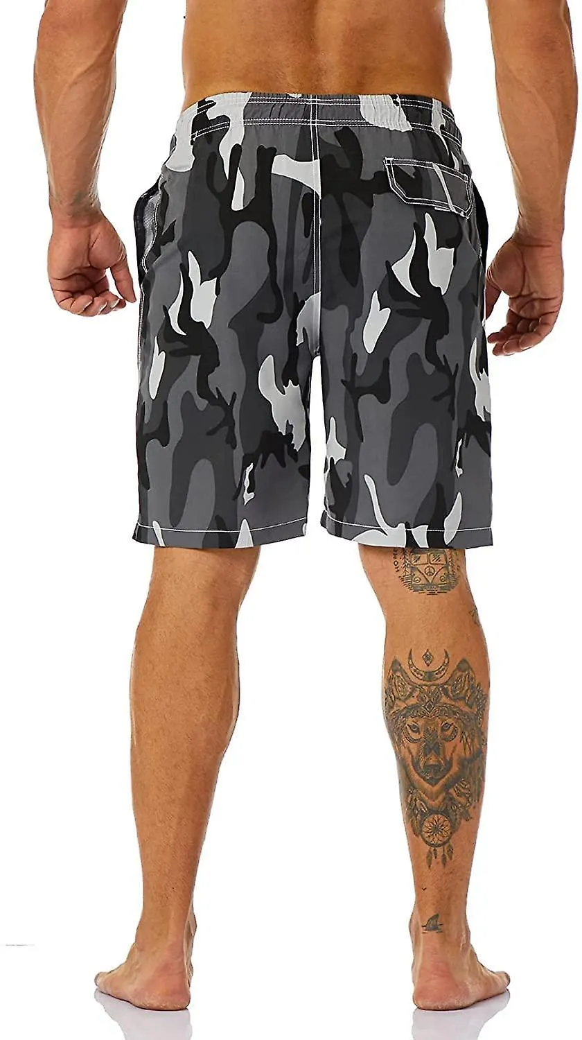  Bañadores para hombres largos, secos rápidos pantalones cortos para hombres, 9 pulgadas Inseam mens trajes de baño, XXL 