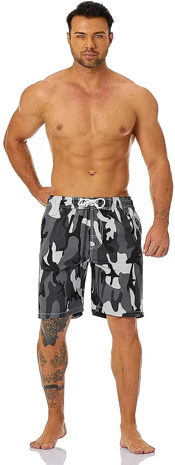 Bañadores para hombres largos, secos rápidos pantalones cortos para hombres, 9 pulgadas Inseam mens trajes de baño, XXL 