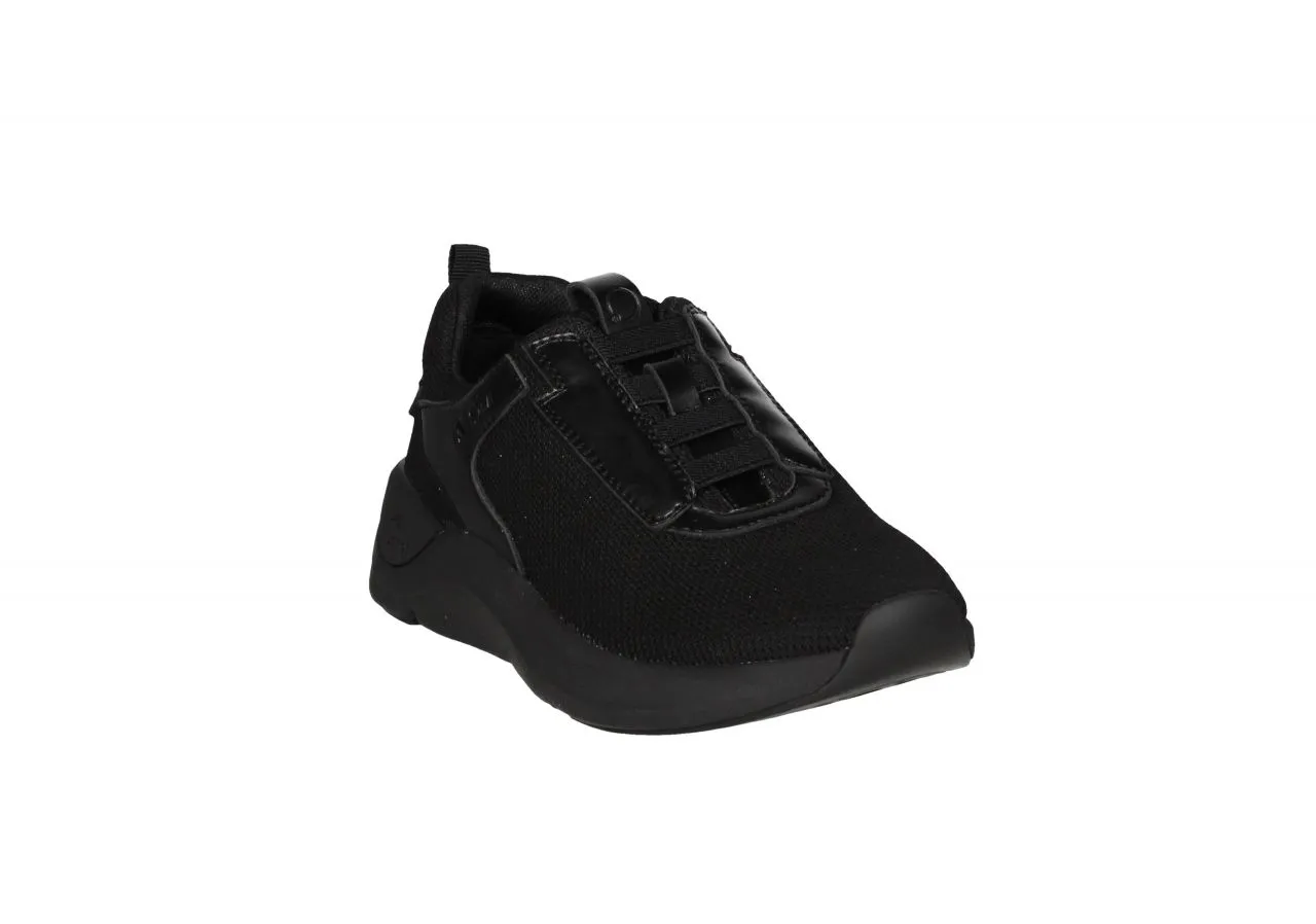 Blucher Trabajo Rejilla Negro Laterales Piel Cordon Elastico