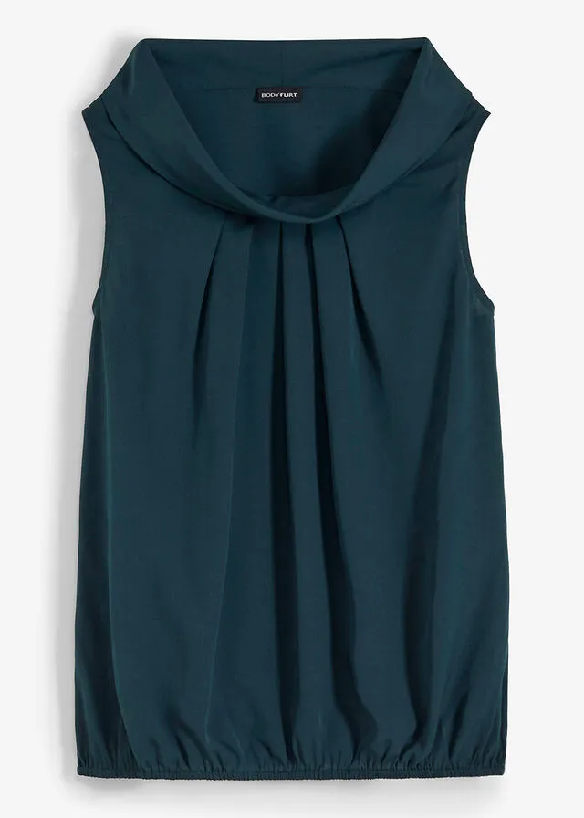 Blusa de poliéster reciclado Verde intenso
