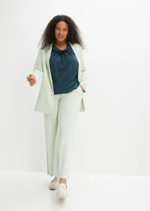 Blusa de poliéster reciclado Verde intenso