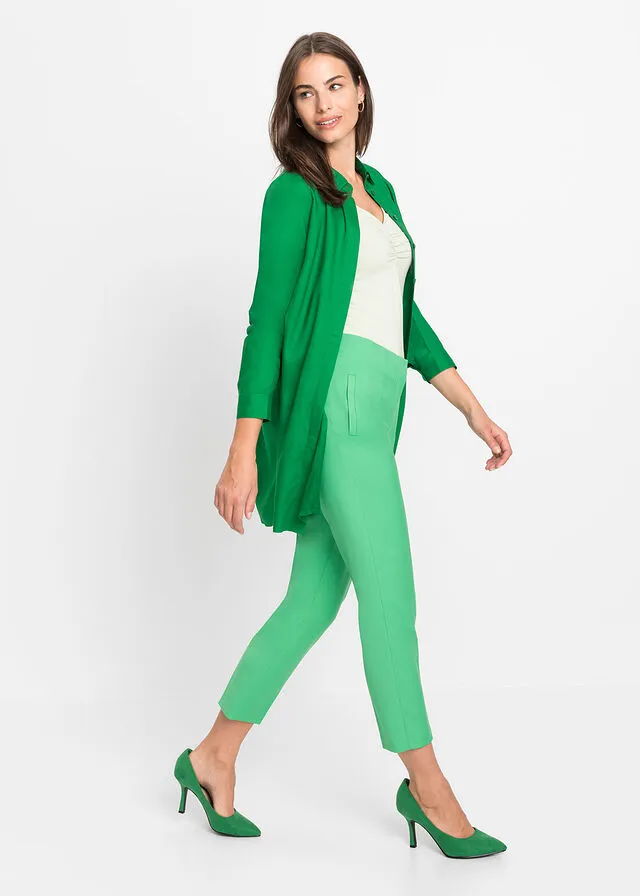 Blusa larga con abertura Verde