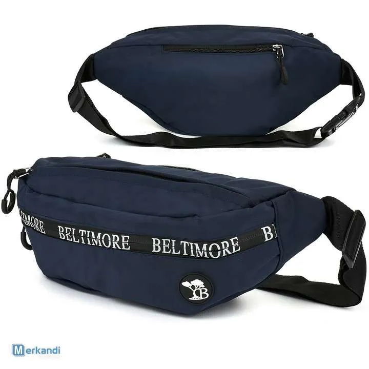 Bolsa de riñón azul oscuro, cinturón impermeable, duradero y espacioso C50