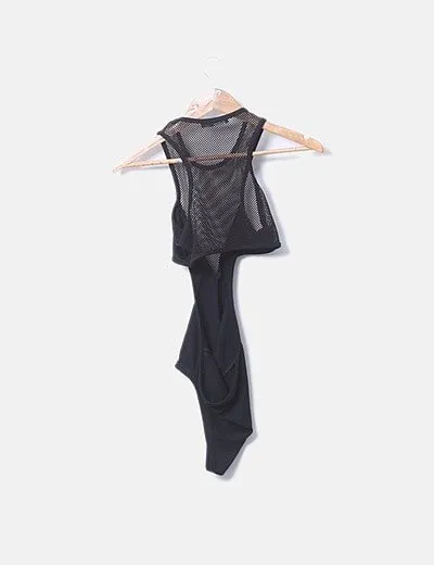 Boohoo Body negro con malla
