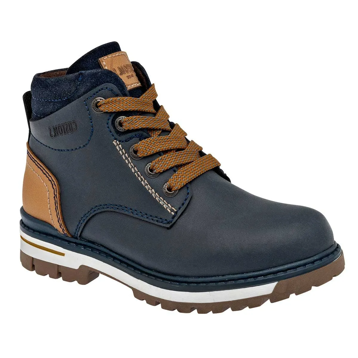 Botas Exterior Sintético Color Marino Para Niño De Negro Total