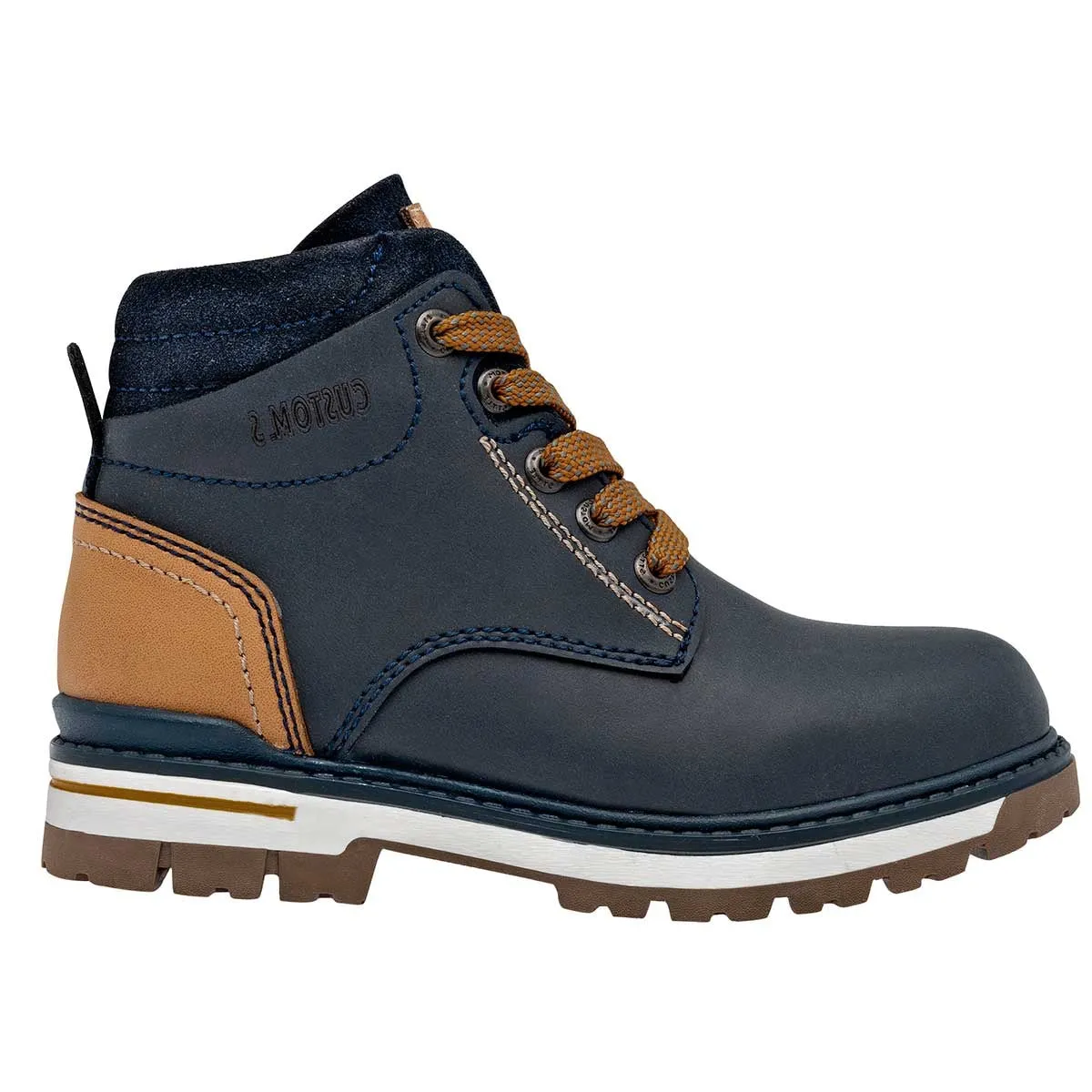 Botas Exterior Sintético Color Marino Para Niño De Negro Total
