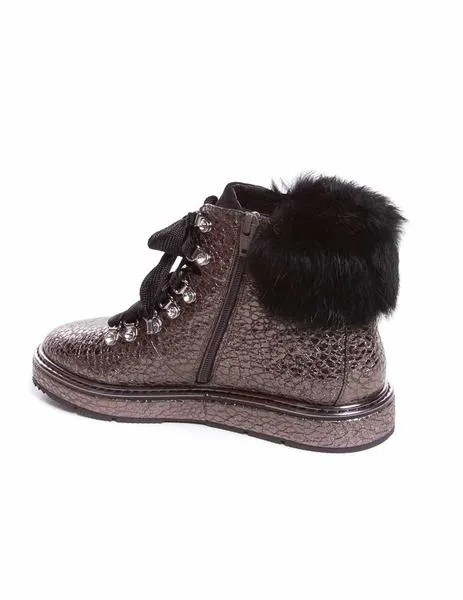 botin altraofficina metalizado con pelo