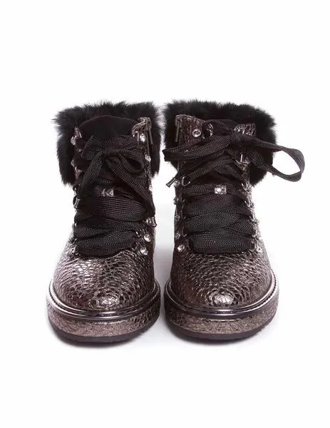 botin altraofficina metalizado con pelo