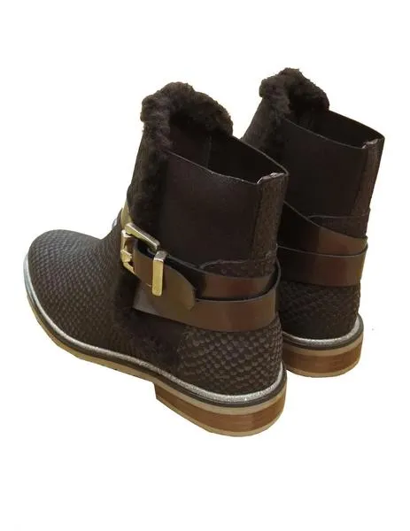 botin sahara testa con pelo