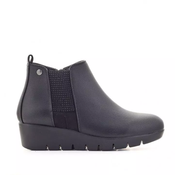 Botines Amarpies negras con elásticos laterales