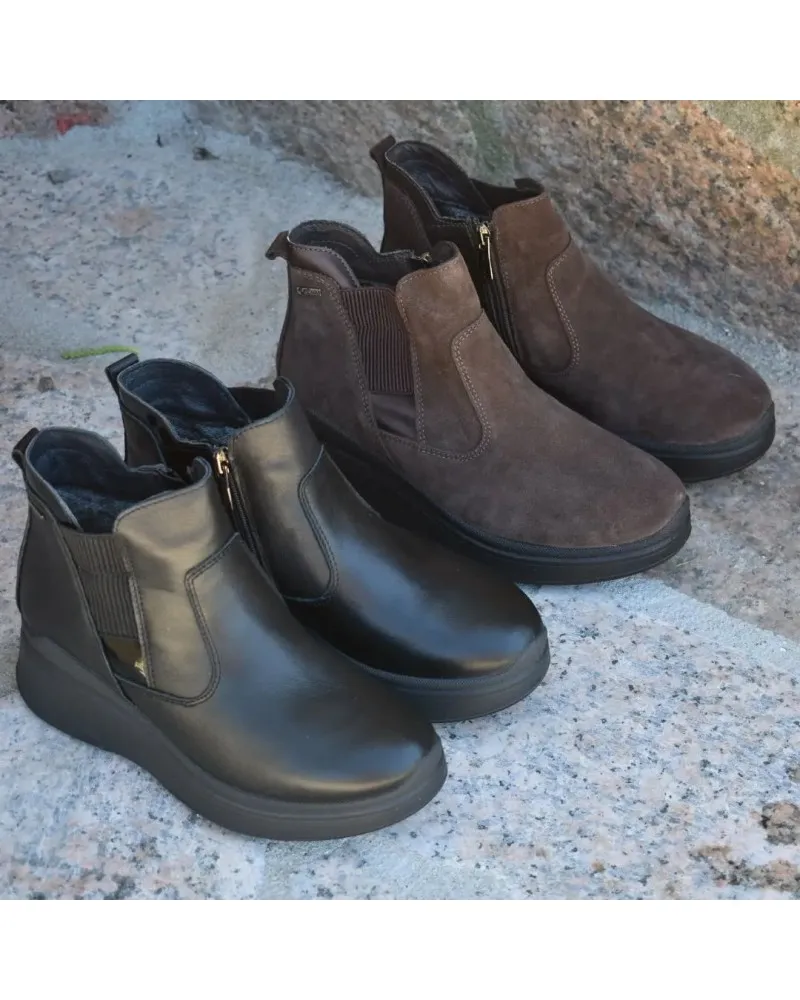 Botines de piel serraje confort GORETEX igi&co 8156622 resistente al agua