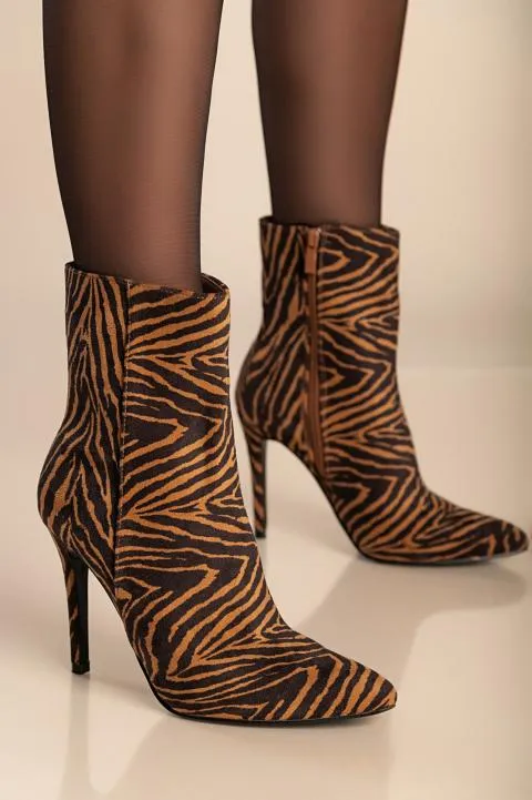 BOTINES DE TACóN ALTO, CAMELNEGRO
