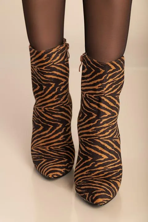 BOTINES DE TACóN ALTO, CAMELNEGRO