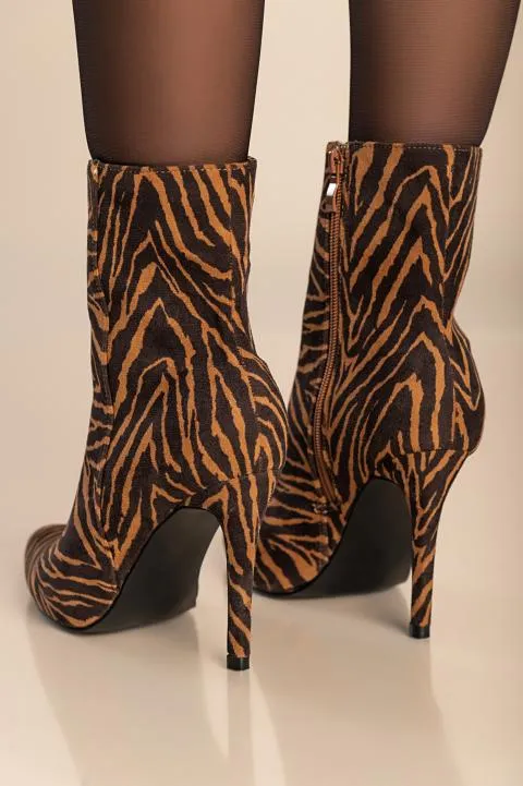BOTINES DE TACóN ALTO, CAMELNEGRO