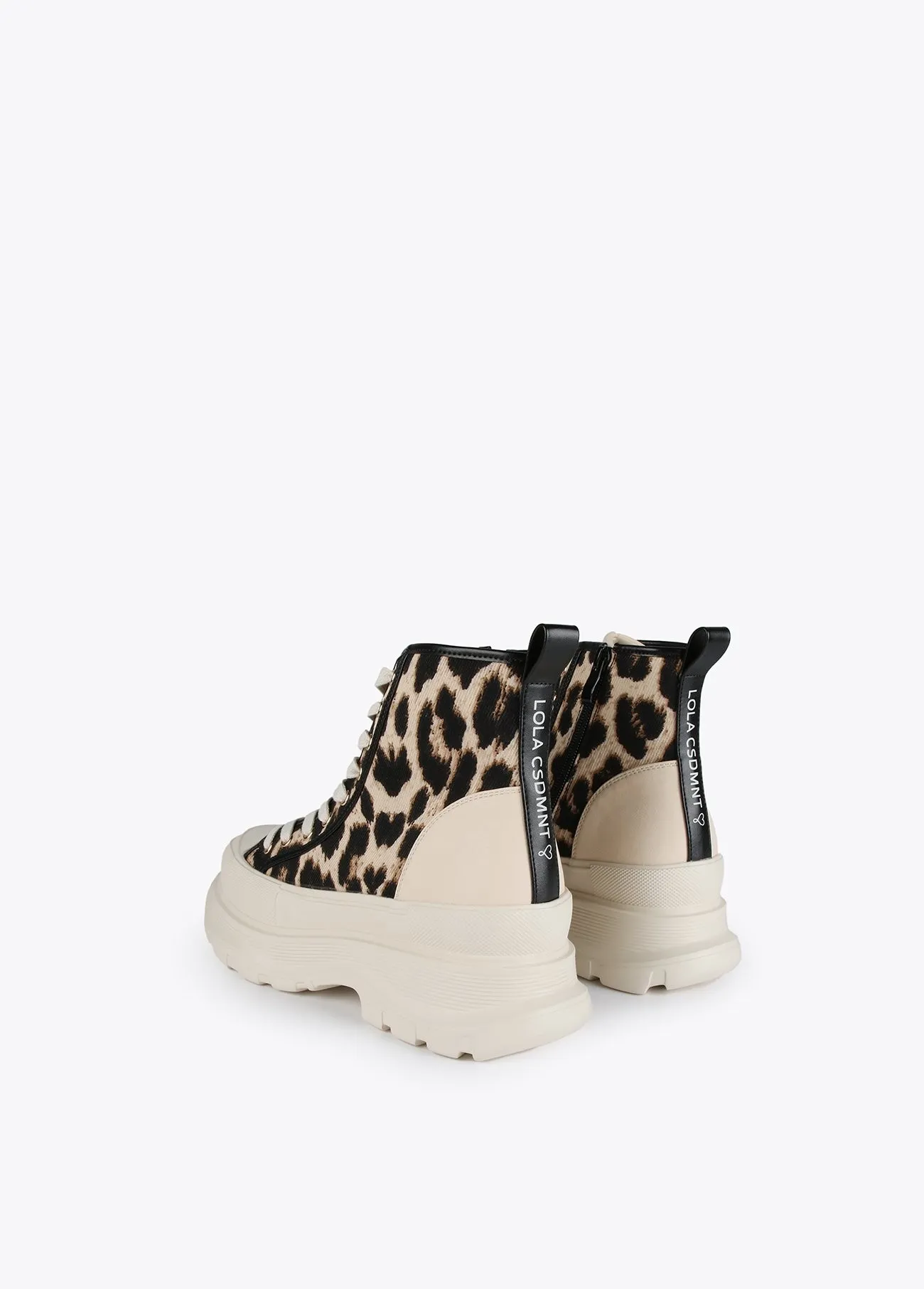Botín plataforma estampado leopardo Lola Casademunt