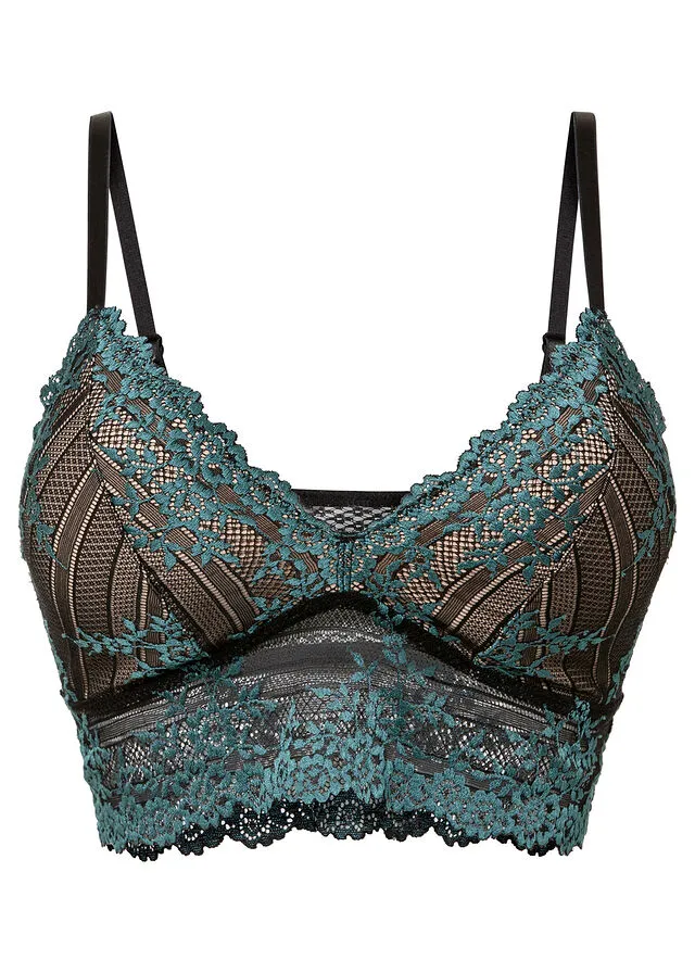 BUSTIER SIN AROS CON MATERIAL RECICLADO TURQUESA COBALTO MATENEGRO