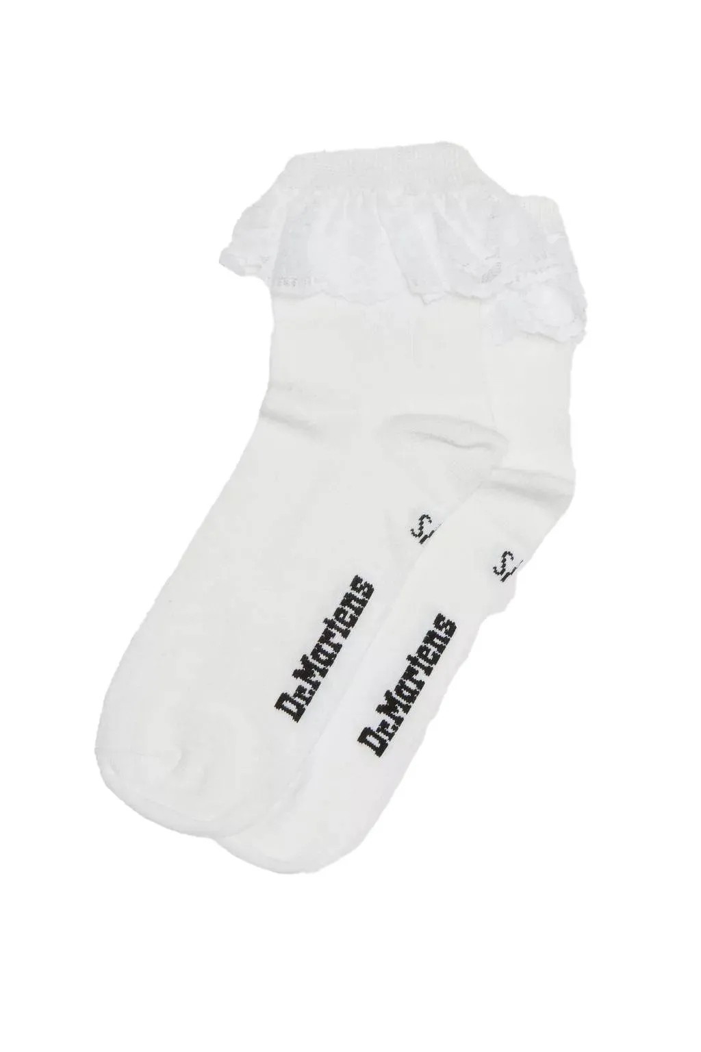 Calcetines Dr Martens de algodón ecológico con volantes AD097100 Blanco