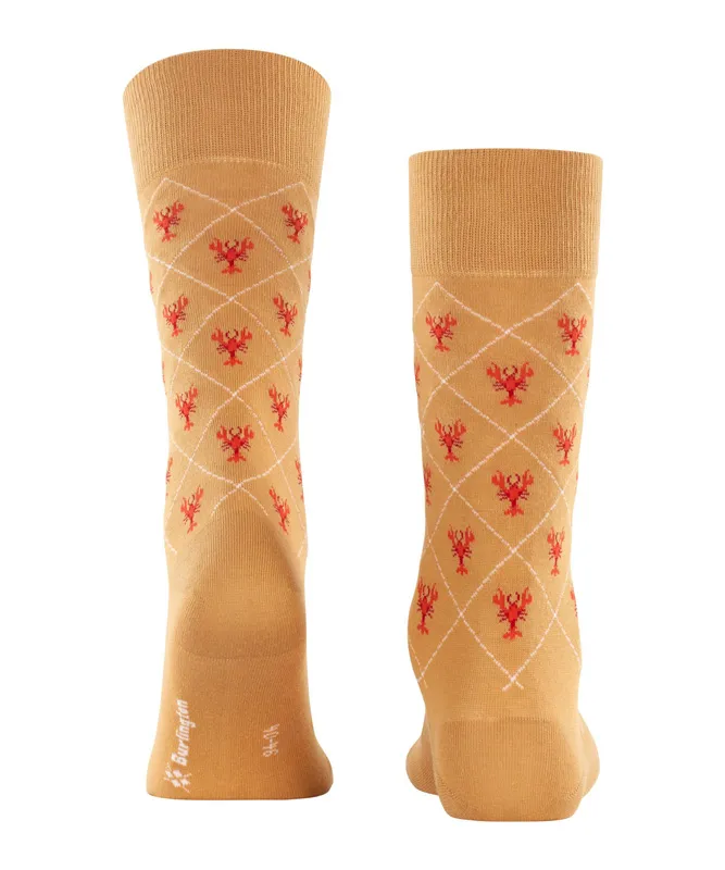 Calcetín Burlington mod. British Argyle estampado con langostas