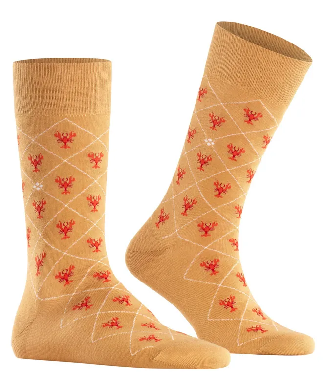Calcetín Burlington mod. British Argyle estampado con langostas