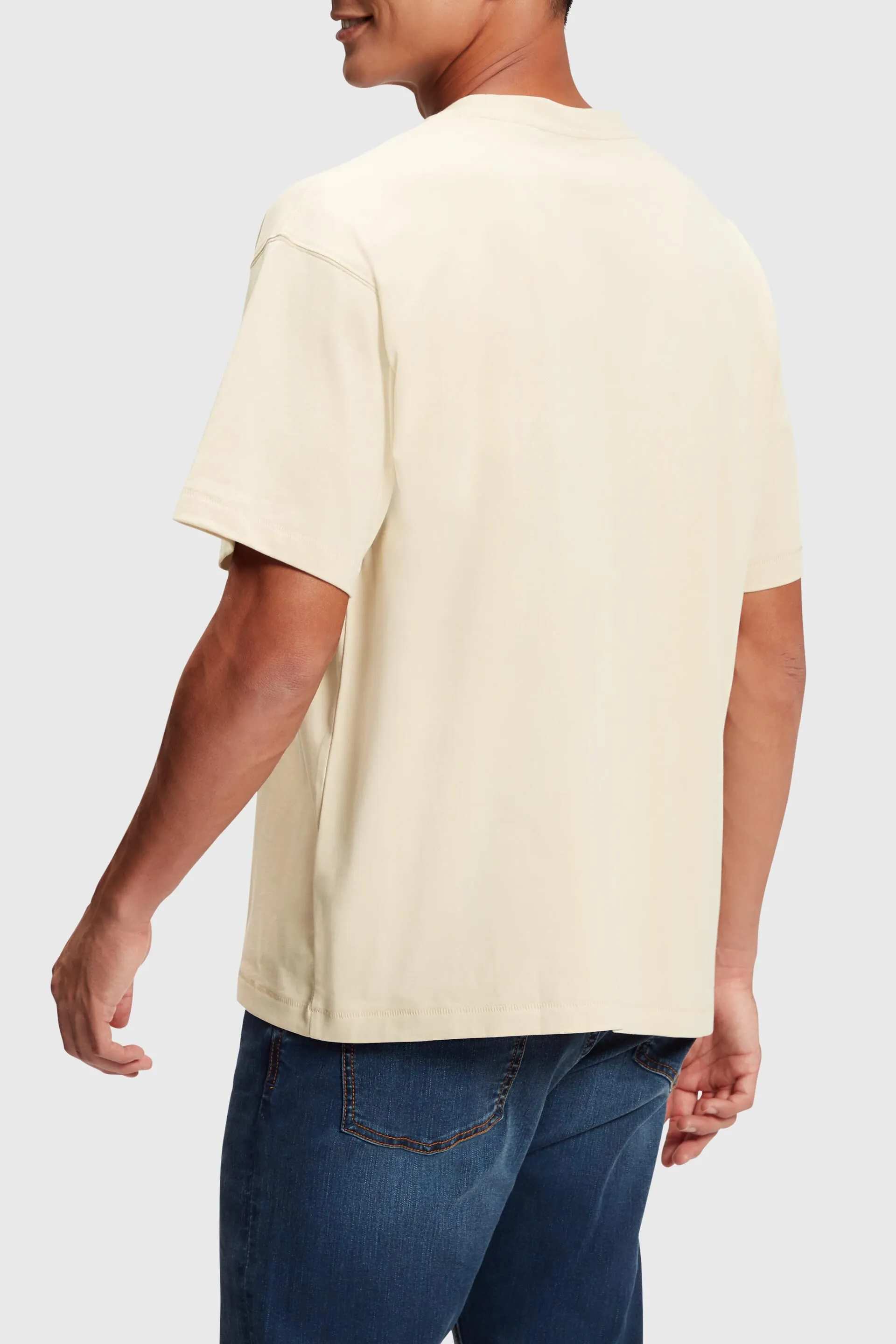 Camisa con estampado digital de paisaje en el panel delantero