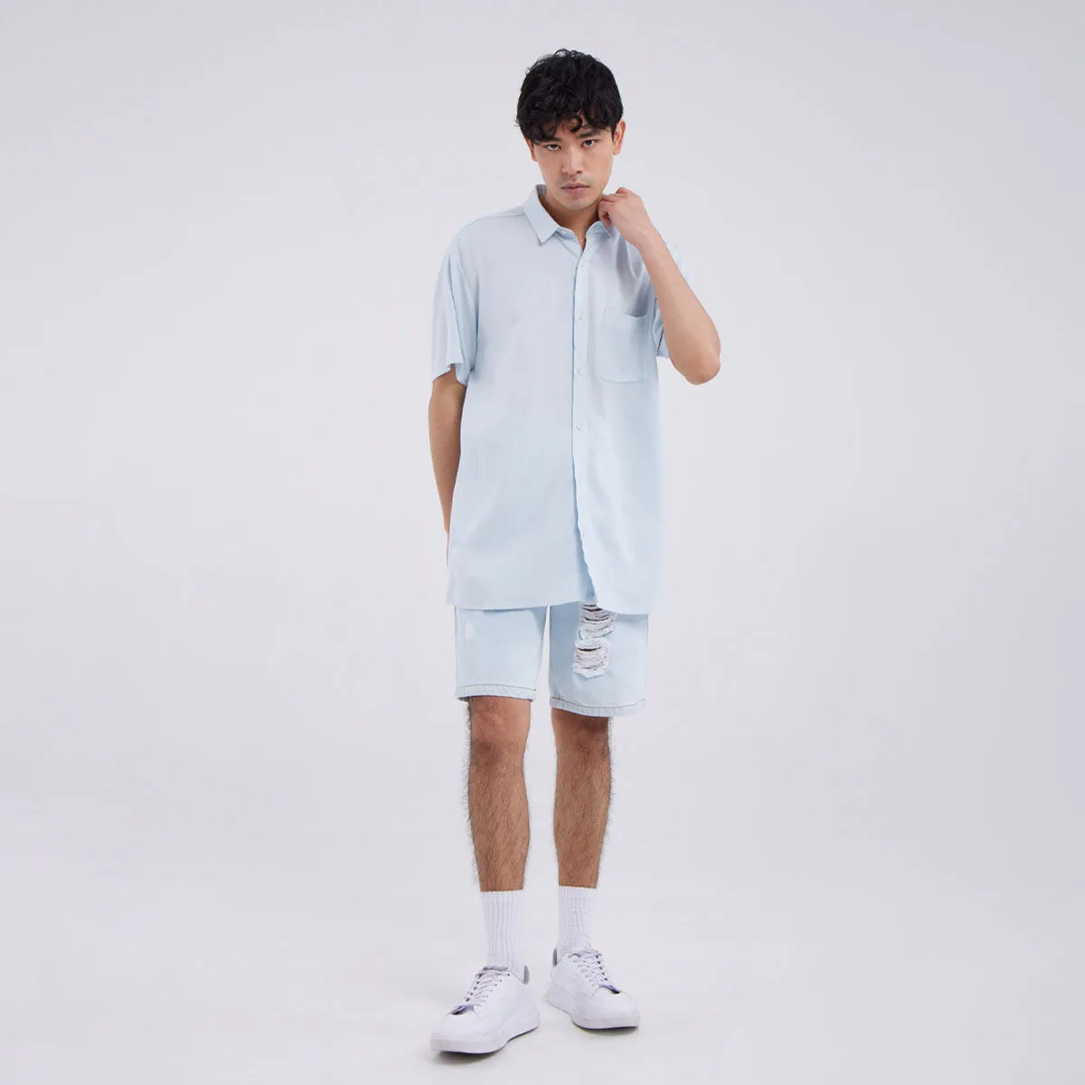 Camisa Manga Corta Con Bolsillo