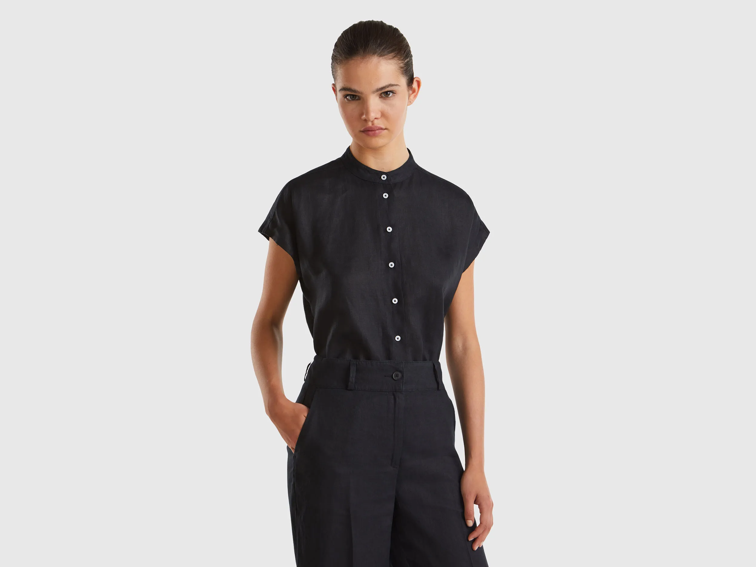 Camisa mao de lino puro