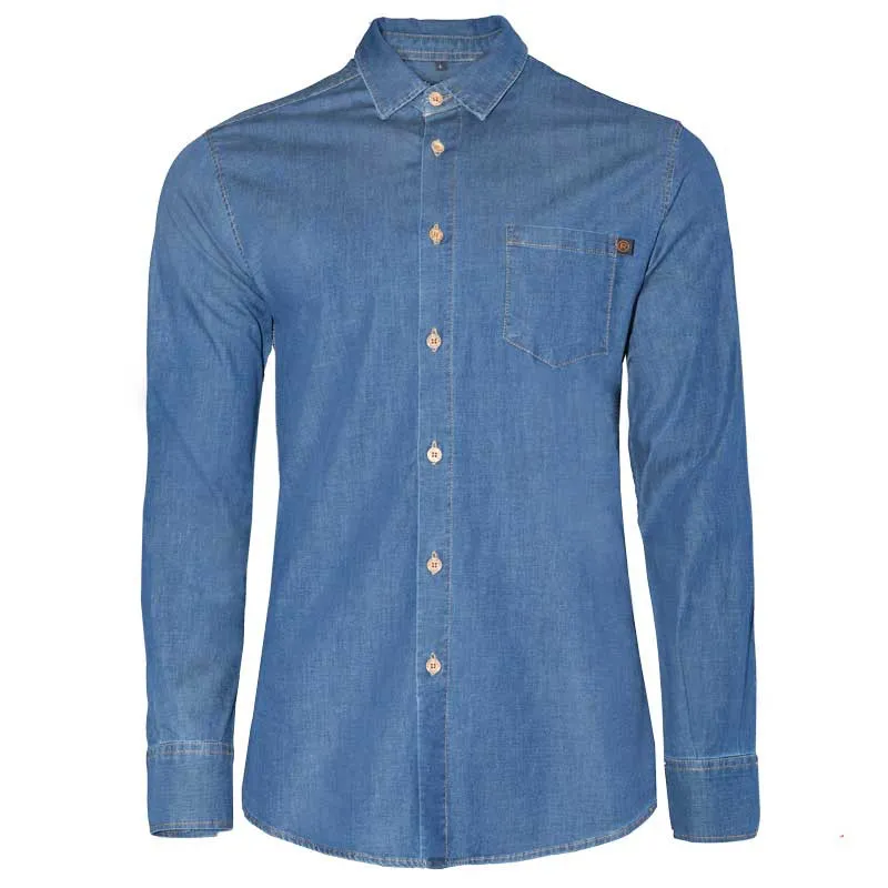 CAMISA TEJANA CON BOTONES DE MADERA DE HOMBRE  ROGER