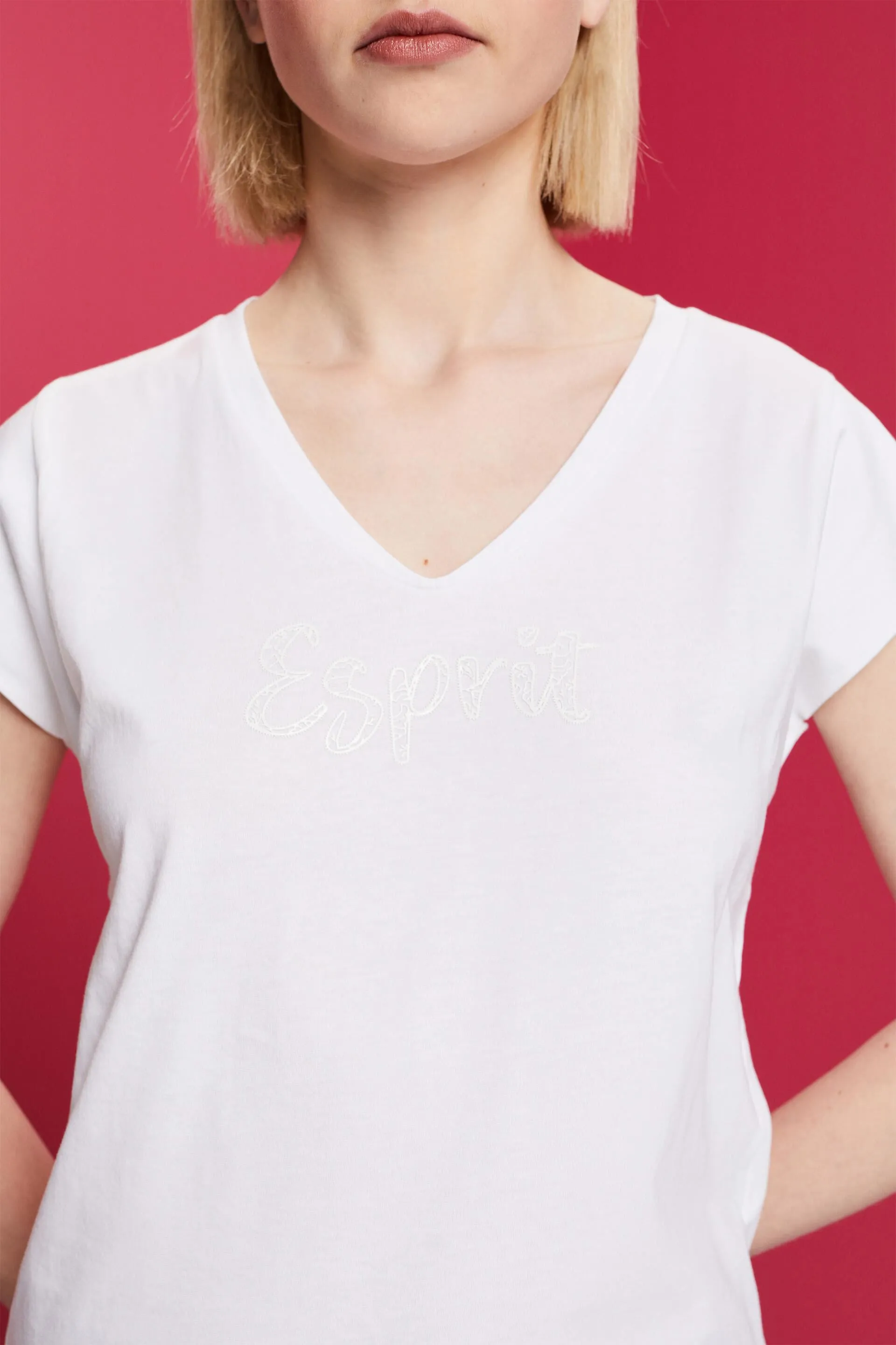 Camiseta con estampado a tono, 100 % algodón