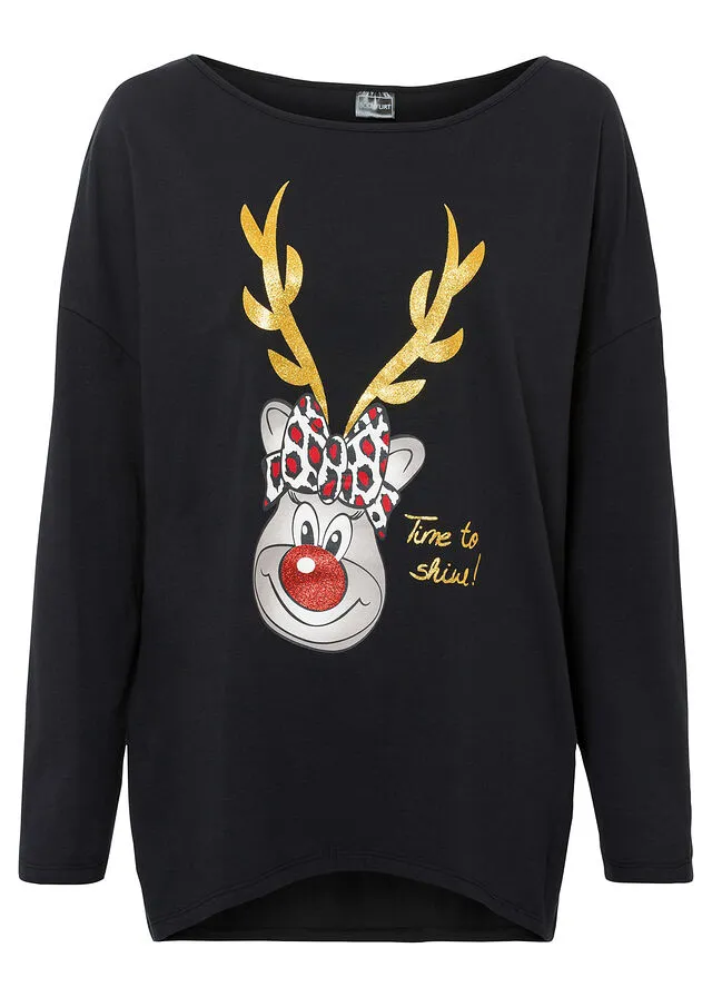 Camiseta con hombros al descubierto Negro