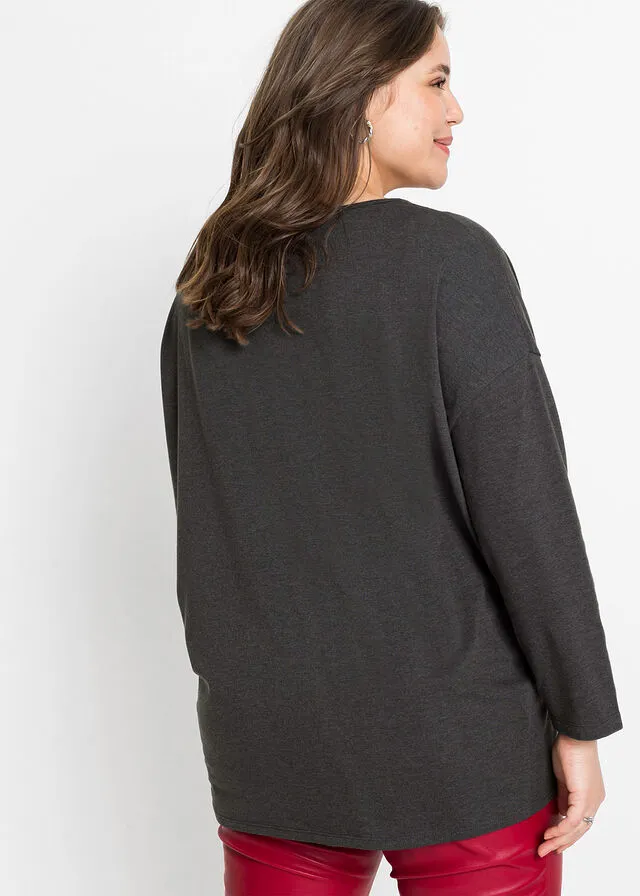Camiseta con hombros al descubierto Negro