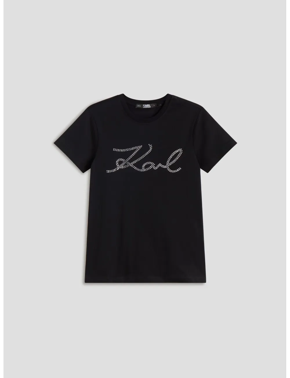 CAMISETA CON PEDRERÍA KARL SIGNATURE