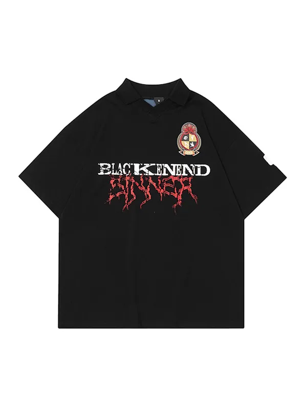 Camiseta extragrande de manga corta con estampado callejero