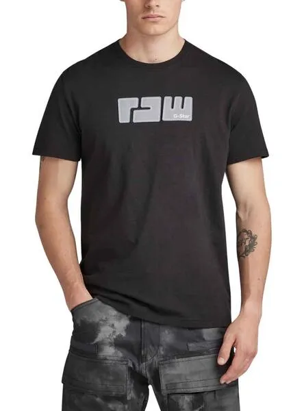 CAMISETA GSTAR RAW FELT NEGRO PARA HOMBRE
