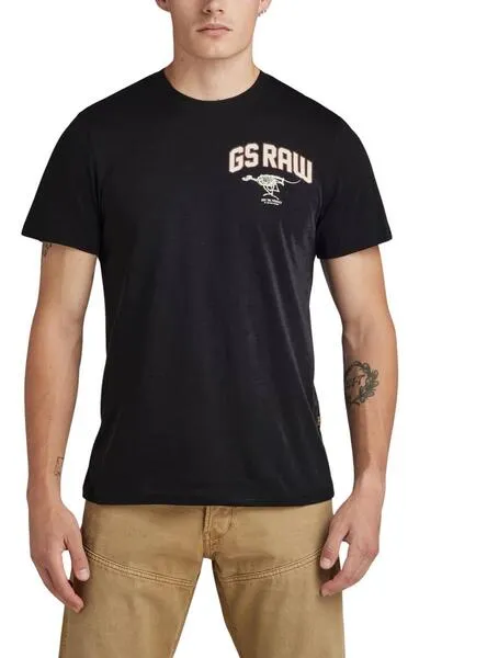 CAMISETA GSTAR SKELETON NEGRO PARA HOMBRE