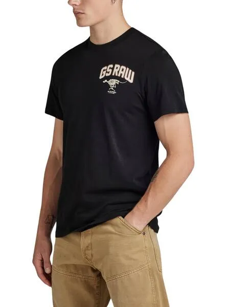 CAMISETA GSTAR SKELETON NEGRO PARA HOMBRE