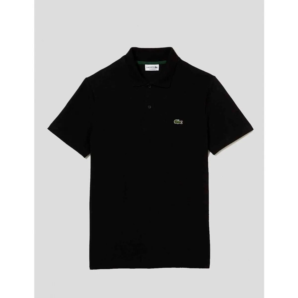 CAMISETA  POLO REGULAR FIT EN ALGODÓN ECOLÓGICO NOIR