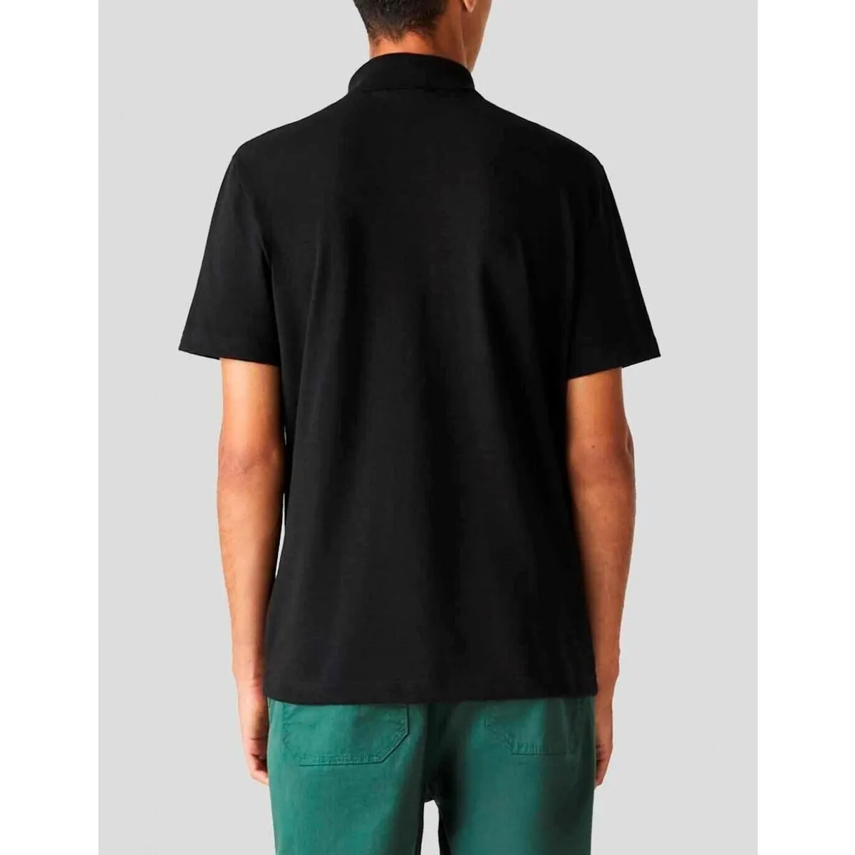 CAMISETA  POLO REGULAR FIT EN ALGODÓN ECOLÓGICO NOIR