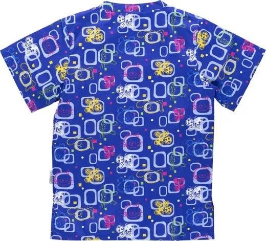 Casaca manga corta con bolso de pecho estampado mariposas