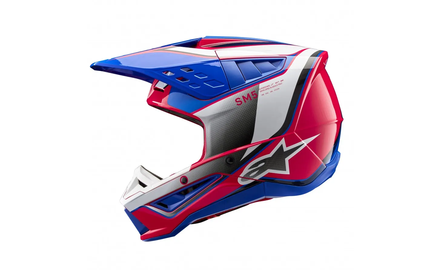 CASCO ALPINESTARS SM5 SAIL BLANCO DIVA ROSA ENAMEL AZUL GL |83067232387|