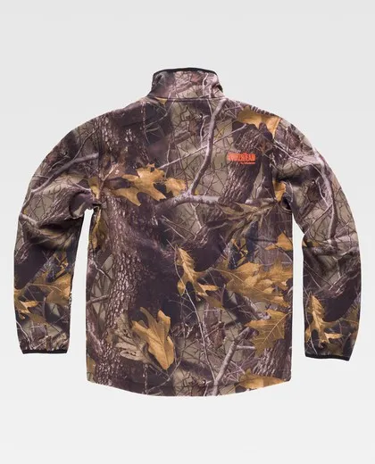 Cazadora workshell con estampado Camuflaje Bosque Marrón