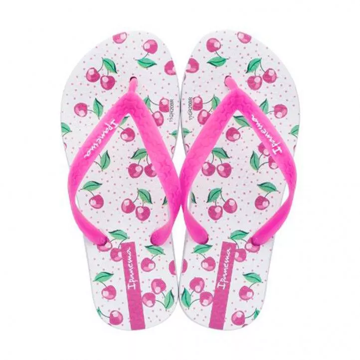 Chanclas Ipanema blancas con cerezas